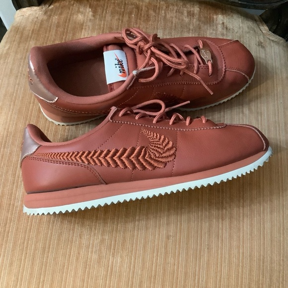 Nike Shoes - Nike Cortez Basic Premium Embroidered Swoosh GS In Dusty Peach Women's 7 H2F​